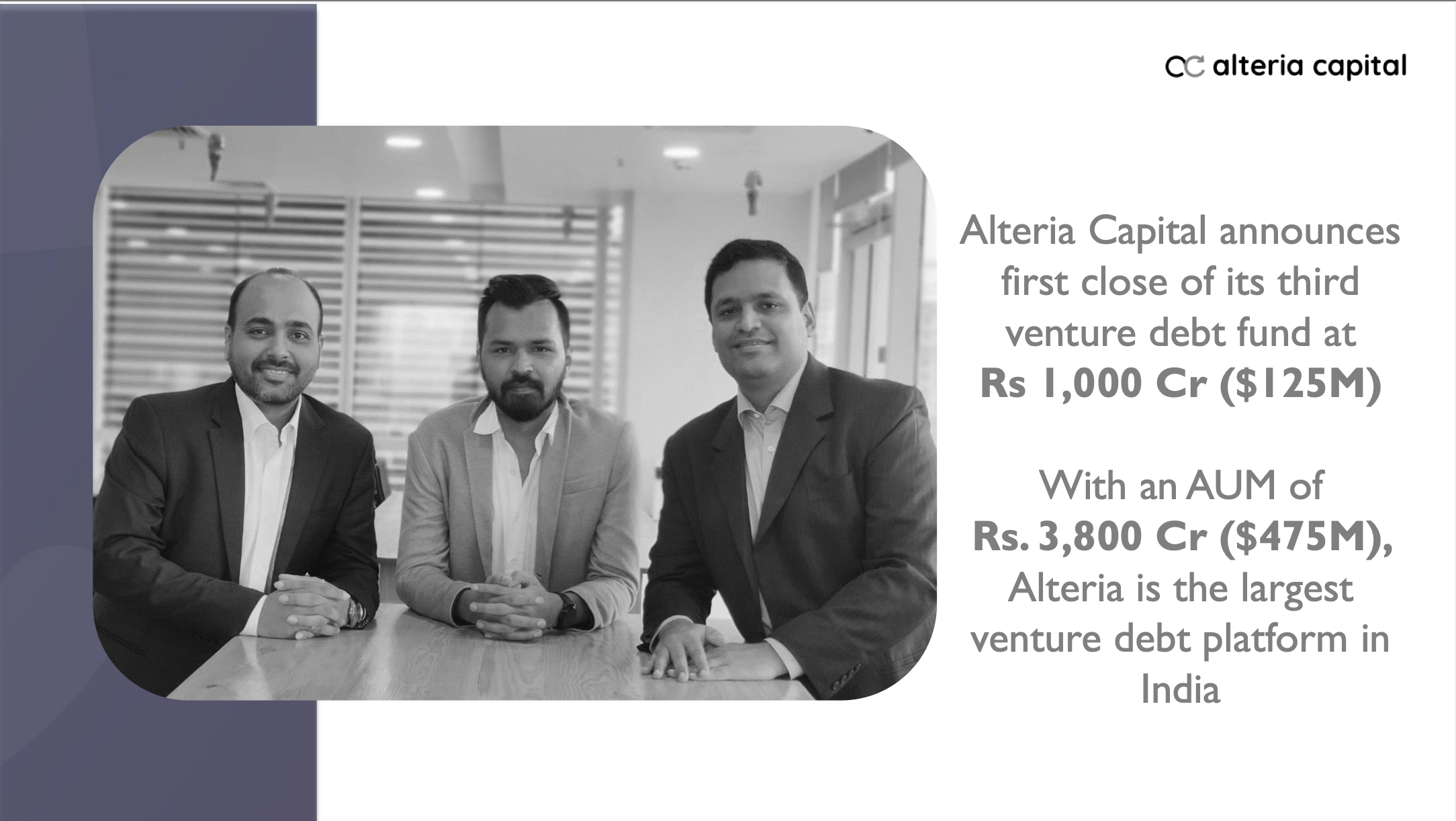 Alteria Capital announces the first close of its third fund (III-A)